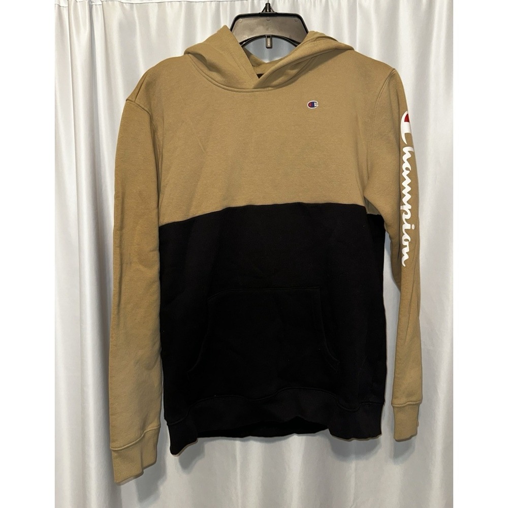 Champion Hoodie Sweatshirt Boys XL 18/20‎ Pullover Long Sleeve Pocket Brown